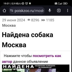 Подробнее об объявлении «Найдена собака помогите автора https://poiskzoo. ru/mosk Москва» Фото: найдена собака  «Найдена собака помогите автора...» в г. Москва